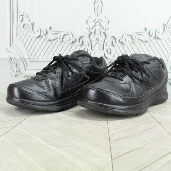 New Balance 577 Black Leather Lace up Walking Sneakers Shoes Size 8.5 - Picture 2 of 10